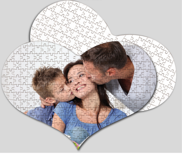 Puzzle Cuore Personalizzato con Foto - 119 Tasselli - Materiale: cartoncino pressato con finitura lucida