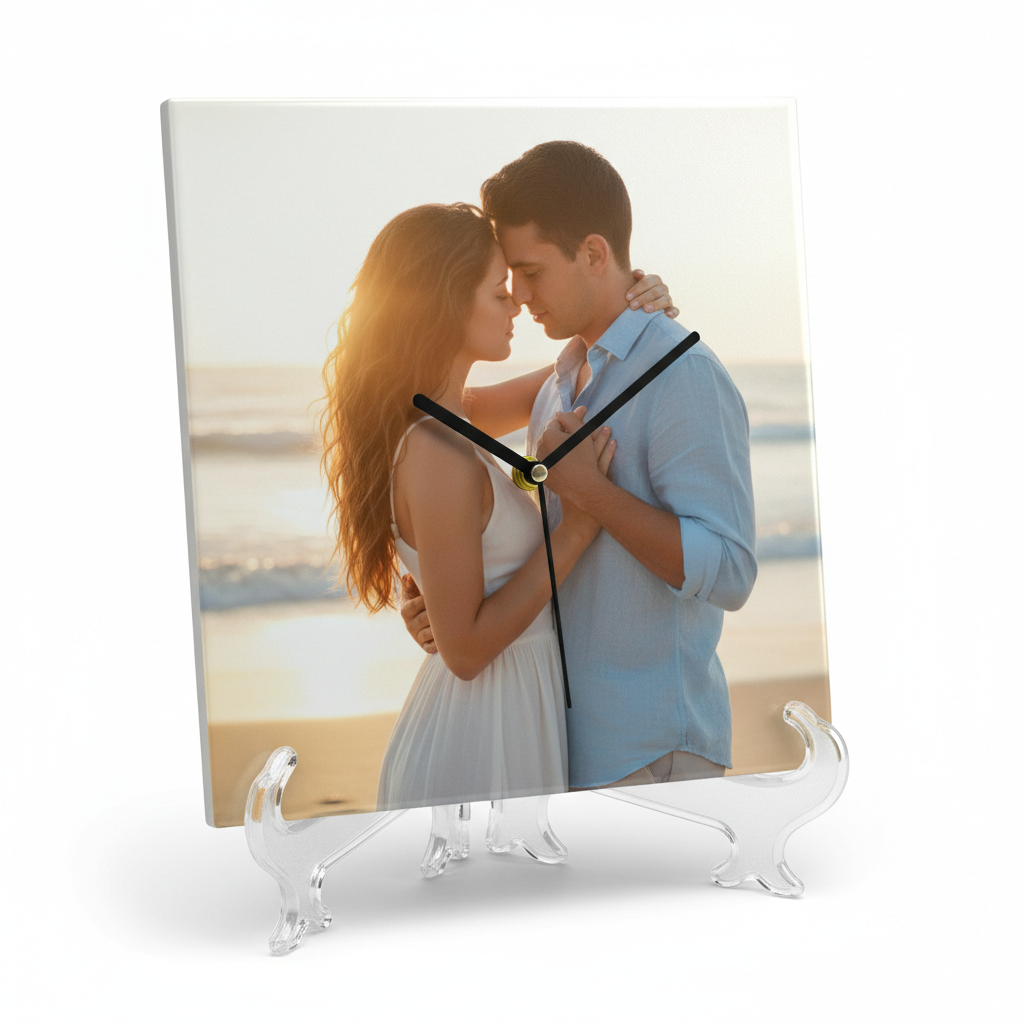 Stampa su Mattonella 15x15 – Orologio Personalizzato con la Tua Foto